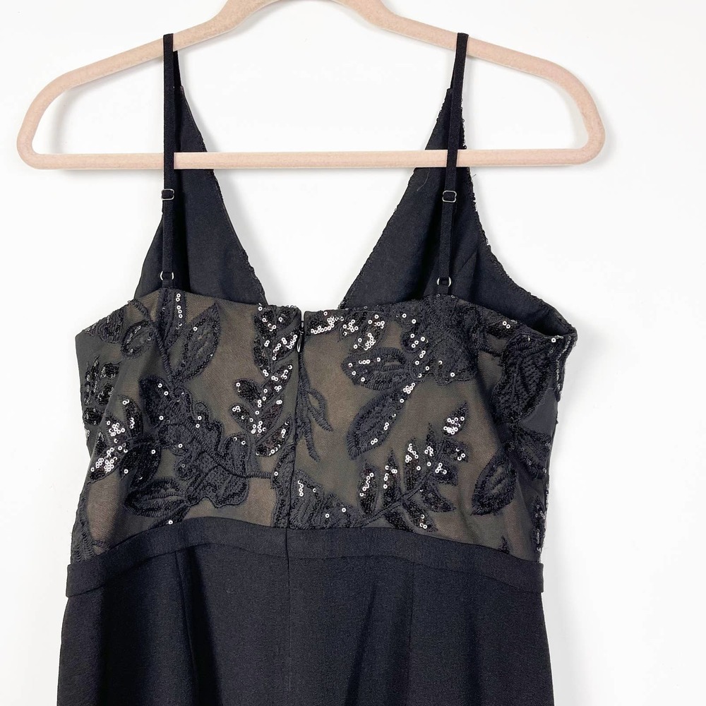 Dress The Population Womens Giulia Sequin Crepe Dress Large Black NWT. - Picture 6 of 8